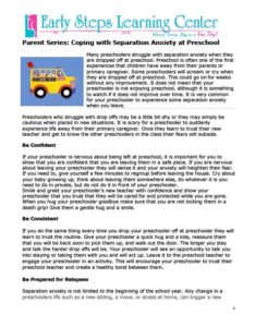 preschool separation anxiety preschool separation anxiety